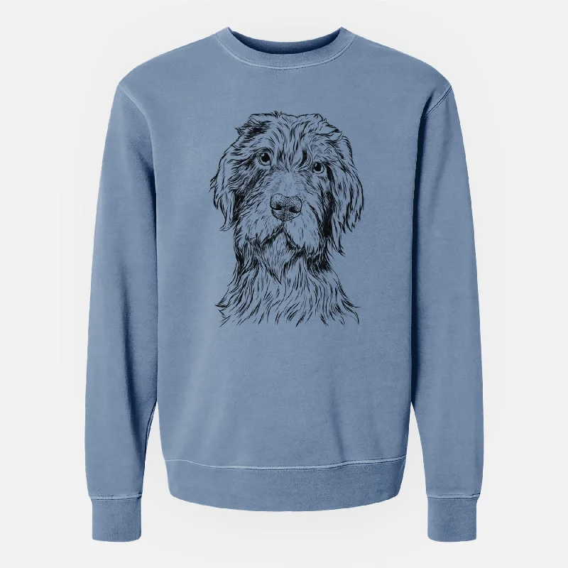 Bare Doc Holliday the Pudelpointer - Unisex Pigment Dyed Crew Sweatshirt Hooded Sweatshirt Casual Wear Street Style