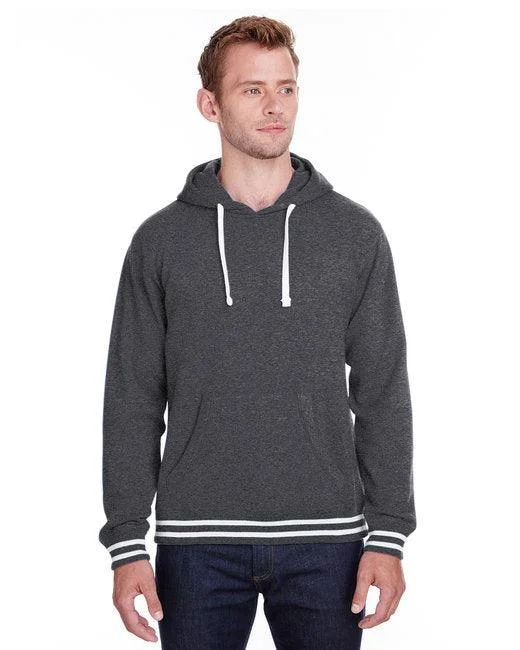 J America Adult Relay Hooded Sweatshirt JA8649 Hoodie with Color Block Contrast Stylish
