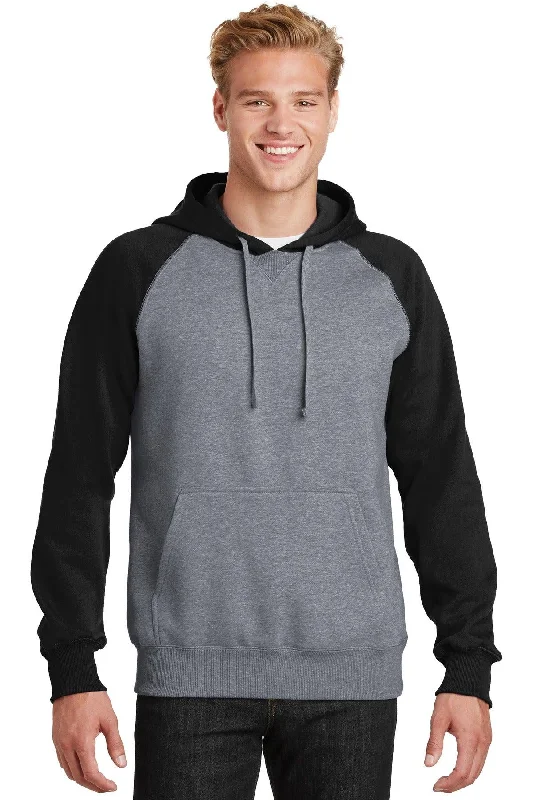Sport-Tek Raglan Colorblock Pullover Hooded Sweatshirt. ST267 Hoodie with Sequins Glamorous Eye-catching