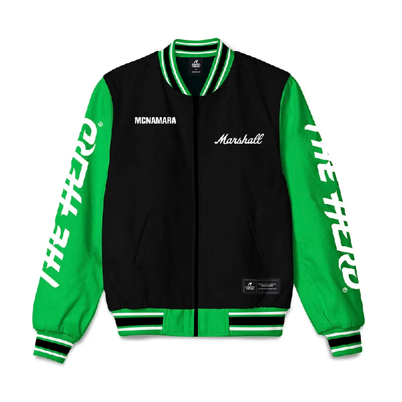 Marshall - NCAA Women's Swimming & Diving : Lauren McNamara - Bomber Jacket Cotton Fabric Linen Fabric Terry Fabric