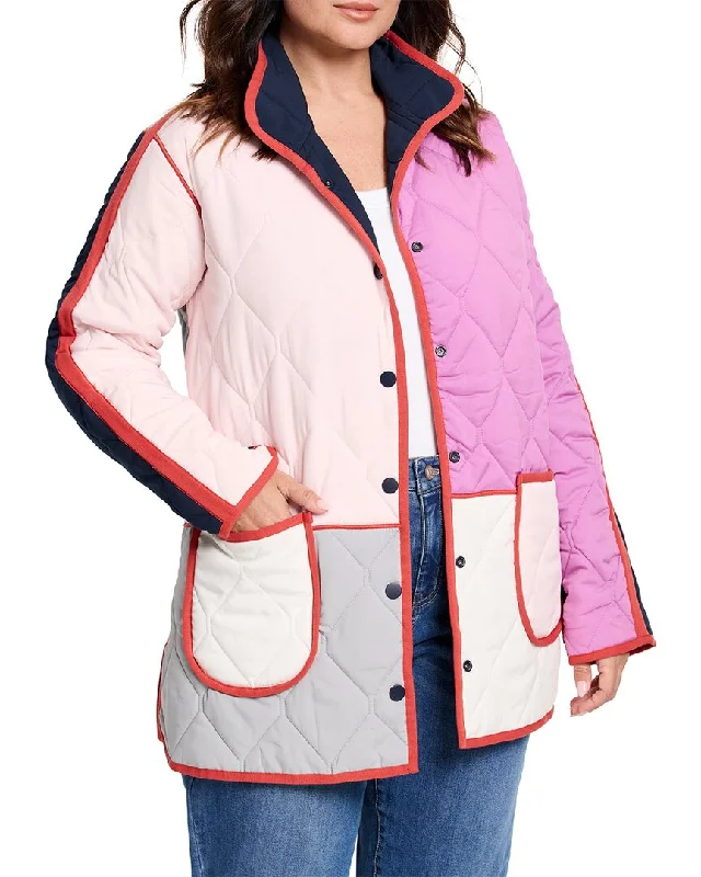 NIC + ZOE Mixed Up Quilted Coat Quilted Jacket Anorak Windbreaker