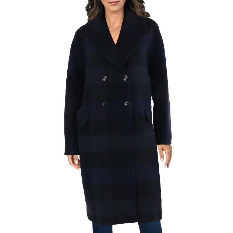 Womens Wool Long Pea Coat Cape Coat Herringbone Coat Tweed Coat