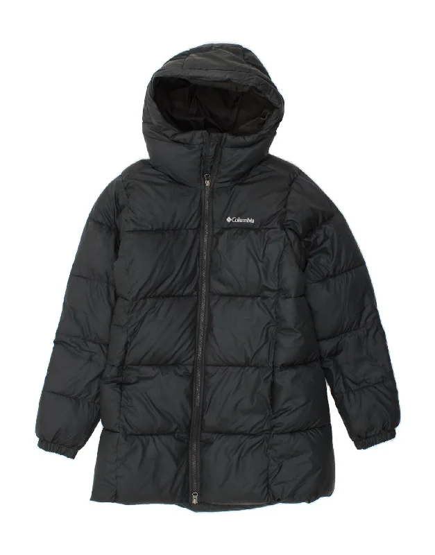 COLUMBIA Womens Hooded Padded Coat UK 10 Small Black Polyester Suede Jacket Faux Fur Jacket Puffer Jacket COLUMBIA Womens Hooded Padded Coat UK 10 Small Black Polyester Suede Jacket Faux Fur Jacket Puffer Jacket