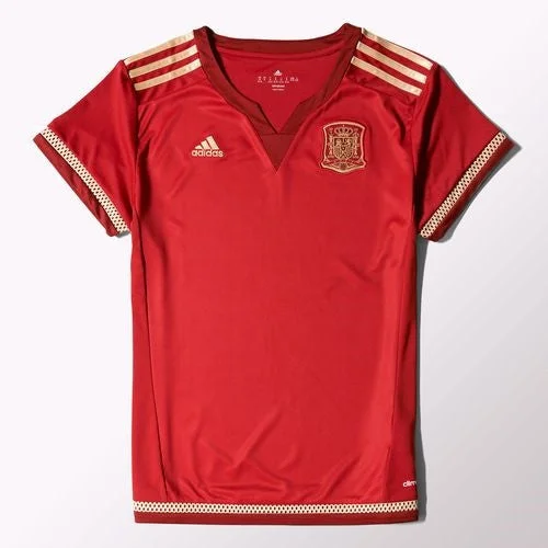 Women's Adidas Spain Home Jersey 15 Handmade Jersey Tee