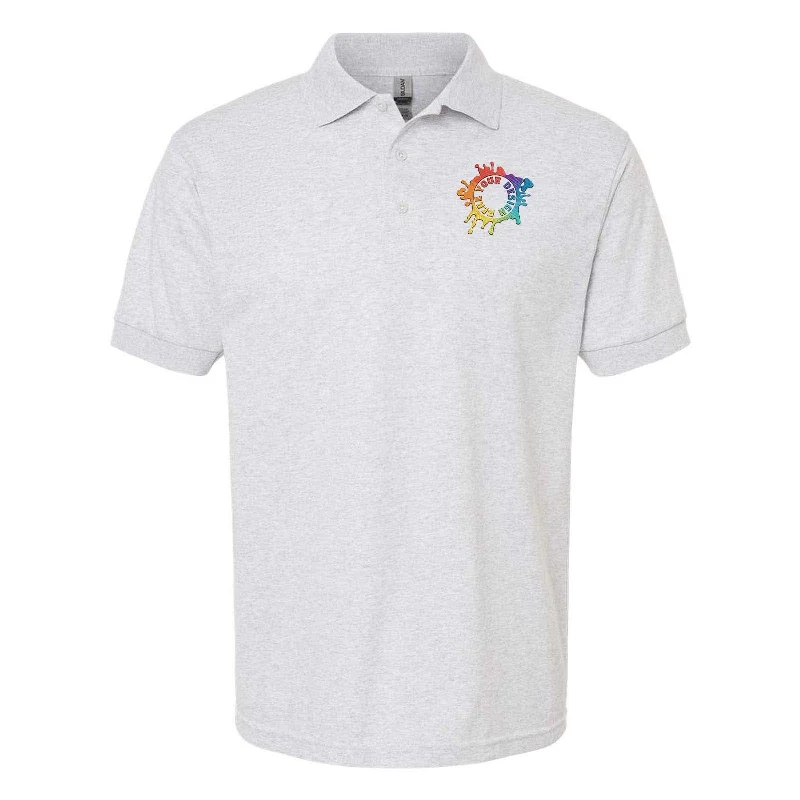 Custom Embroidered Gildan DryBlend® Jersey Polo Mustard Yellow Jersey Tee