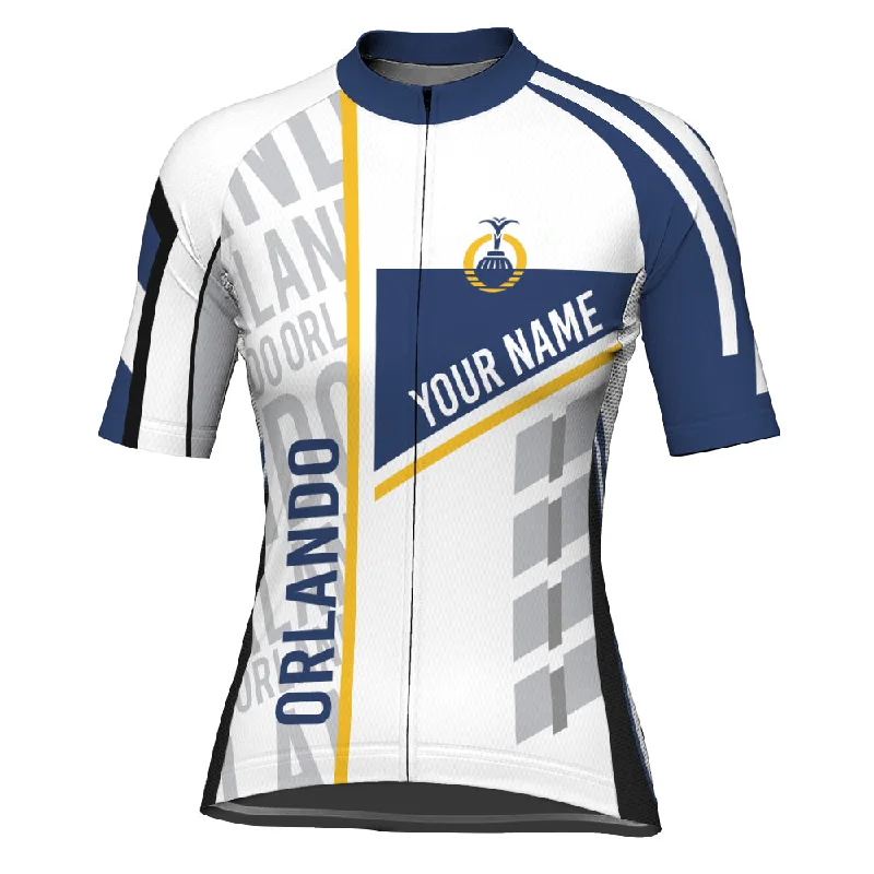 Customized Orlando Winter Thermal Fleece Short Sleeve Cycling Jersey for Women Chic Jersey Tee