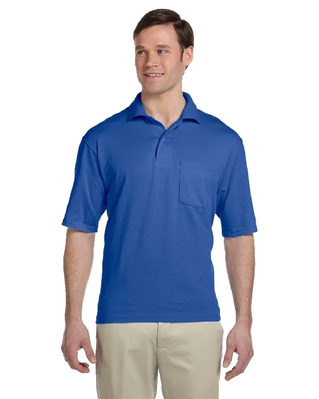 Jerzees 50/50 Jersey Knit Polo W/Pocket | Royal Women's Jersey Top