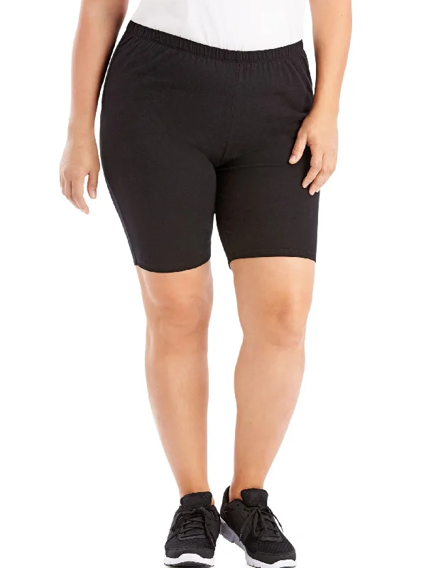 Just My Size Womens Stretch Cotton Jersey Bike Shorts Mint Green Jersey Tee