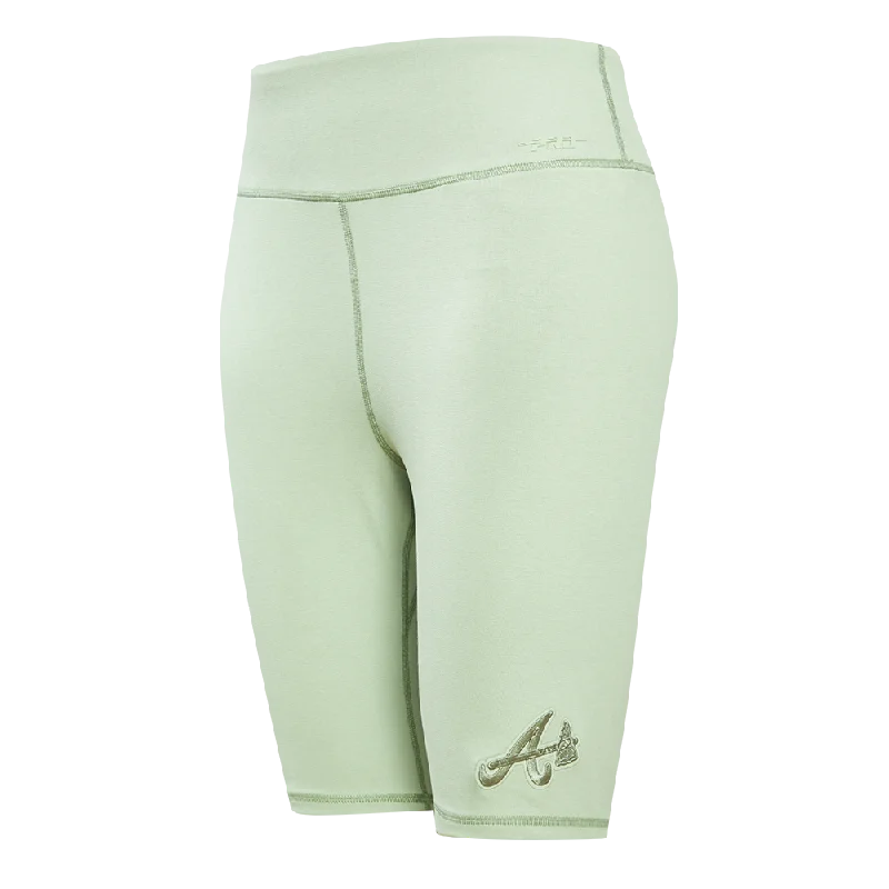 MLB ATLANTA BRAVES NEUTRAL JERSEY WOMEN'S BIKE SHORT (MOSS) Ash Gray Jersey Tee