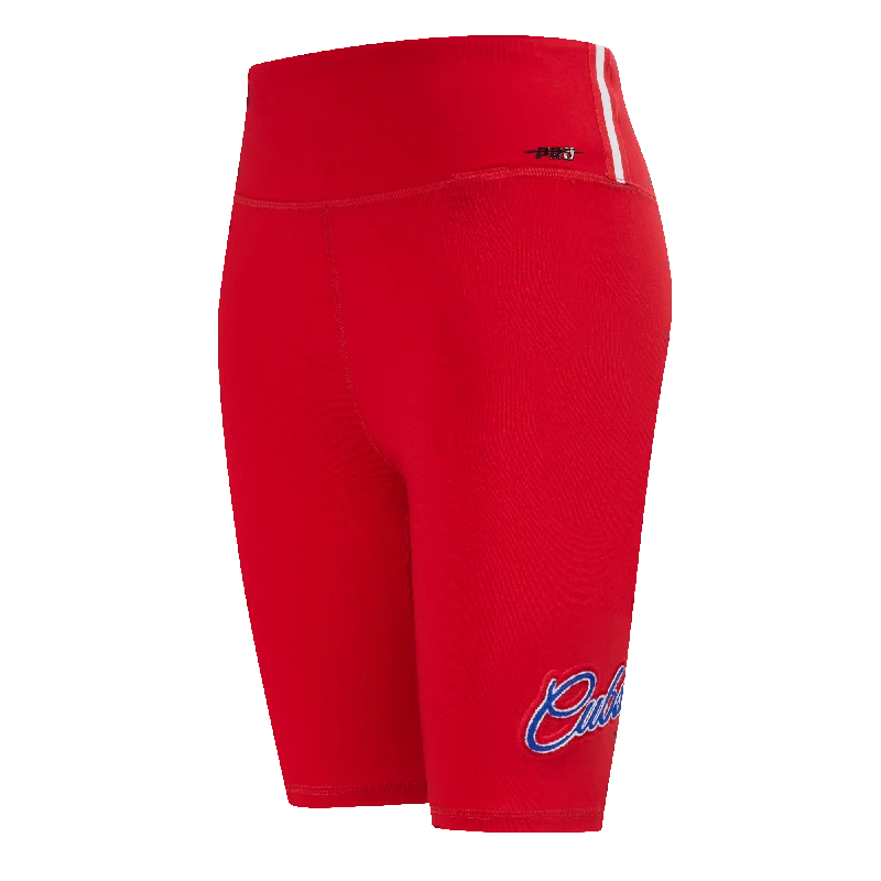 MLB CHICAGO CUBS SCRIPT WOMEN'S JERSEY BIKE SHORT (RED) Autumn Jersey Shirt