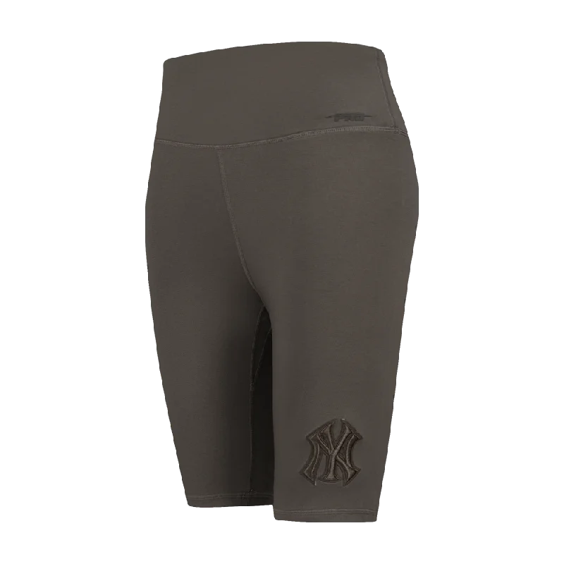 MLB NEW YORK YANKEES NEUTRAL WOMEN'S JERSEY BIKE SHORT (DARK TAUPE) Warm Jersey Shirt