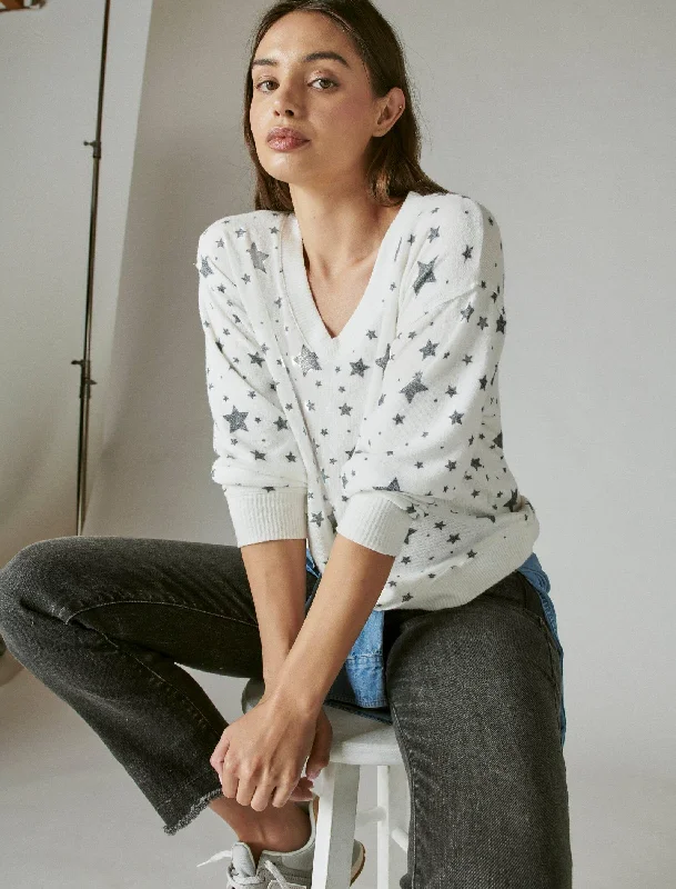 Lucky Brand Womens Cloud Jersey Long Sleeve V Neck Top Cotton Jersey Tee