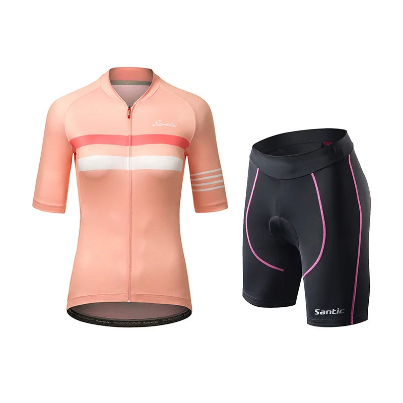 Santic Pali Cycling Jersey & Martha Cycling Shorts Women Outfit Branded Jersey Tee