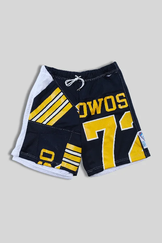 Unisex Rework Wolverines Jersey Shorts - Women-L, Men-M Patterned Jersey Tee