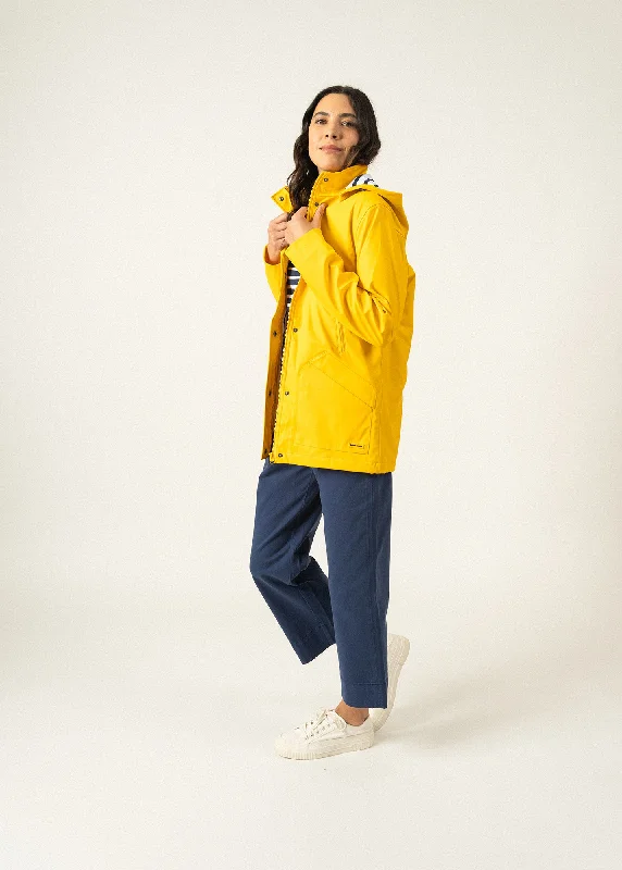 Ste Morgane parka - waterproof, striped jersey lining (JAUNE) Comfortable Jersey Tee