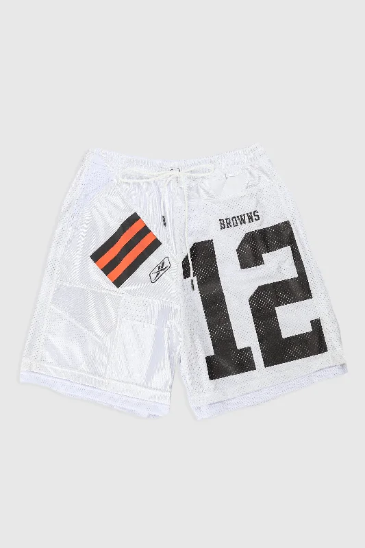Unisex Rework Browns NFL Jersey Shorts - Women-L, Men-M Comfortable Jersey Tee