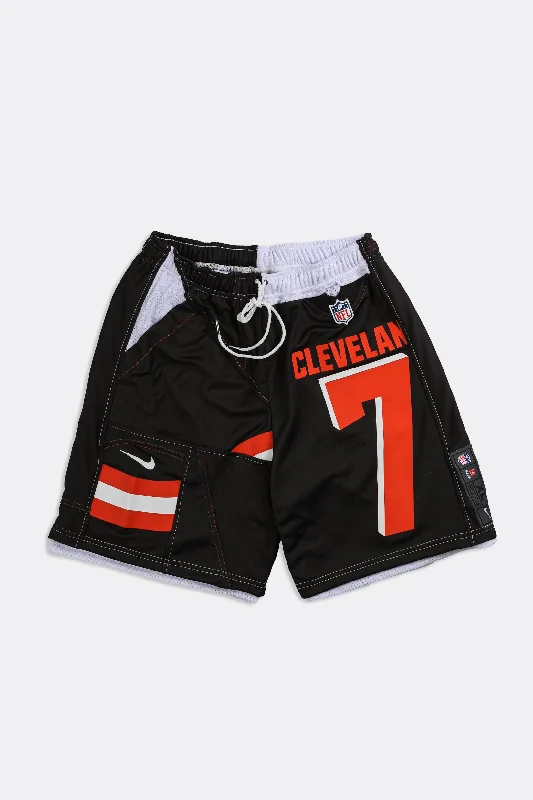 Unisex Rework Browns NFL Jersey Shorts - Women-M, Men-S Linen Jersey Top