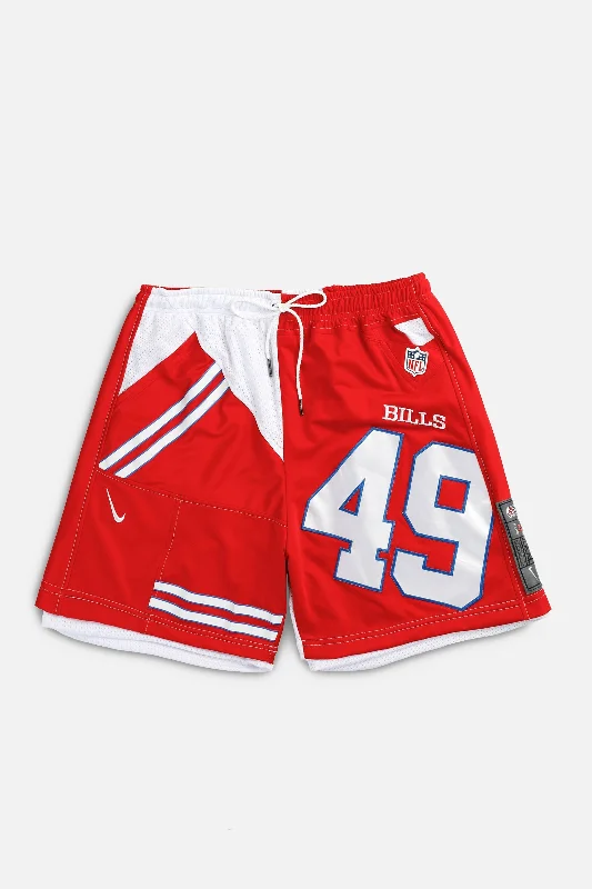 Unisex Rework Buffalo Bills NFL Jersey Shorts - XL Classic Jersey Tee