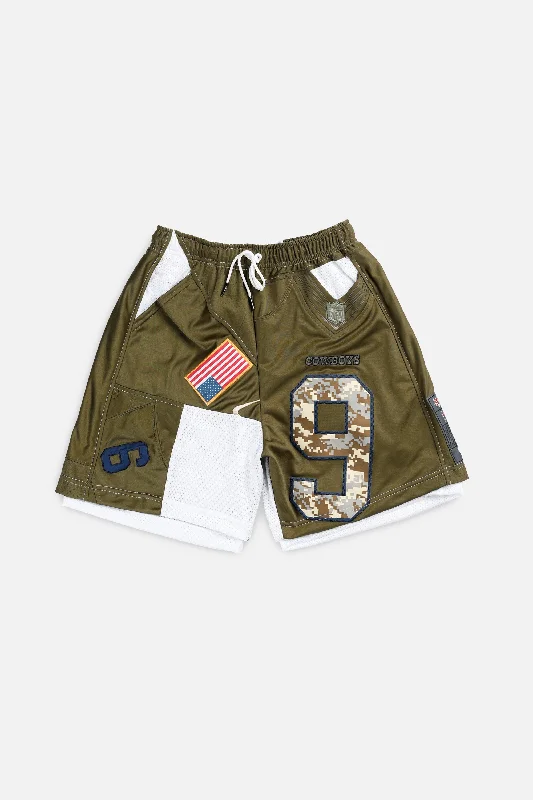 Unisex Rework Dallas Cowboys NFL Jersey Shorts - S Pink Jersey Tee