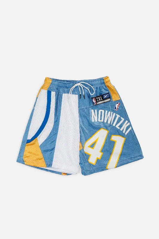 Unisex Rework Dallas Mavericks NBA Jersey Shorts - M One Shoulder Jersey Shirt