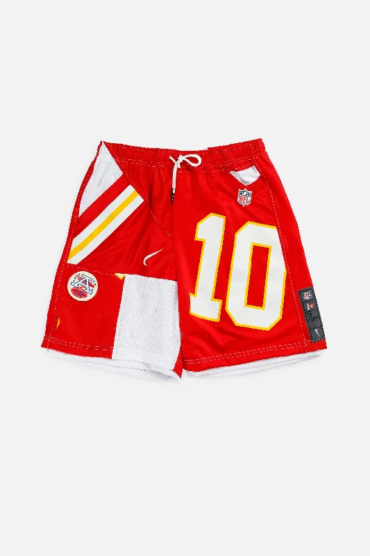 Unisex Rework Kansas City Chiefs NFL Jersey Shorts - L Pure White Jersey Tee