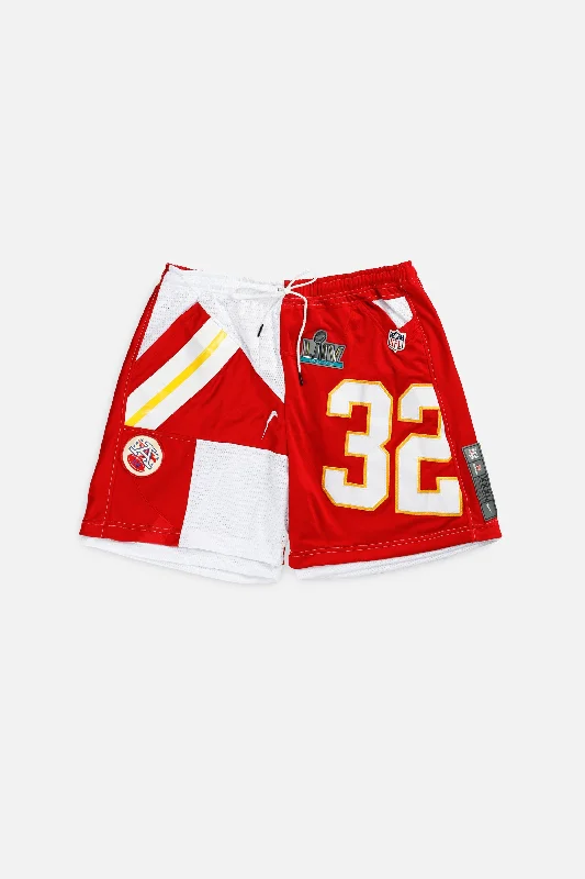 Unisex Rework Kansas City Chiefs NFL Jersey Shorts - XXL Vintage Jersey Tee