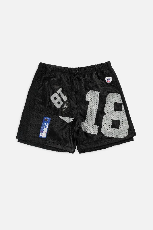 Unisex Rework Las Vegas Raiders NFL Jersey Shorts - XXL Beige Jersey Tee