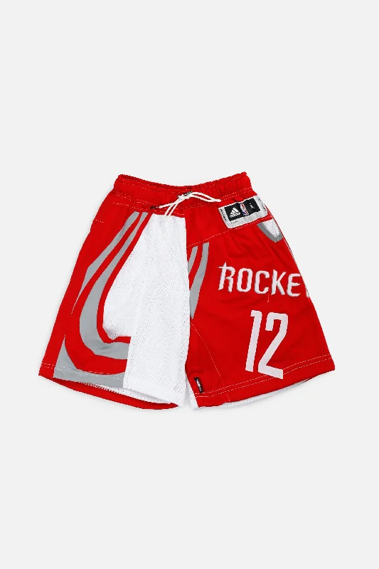 Unisex Rework Houston Rockets NBA Jersey Shorts - XS Animal Print Jersey Tee