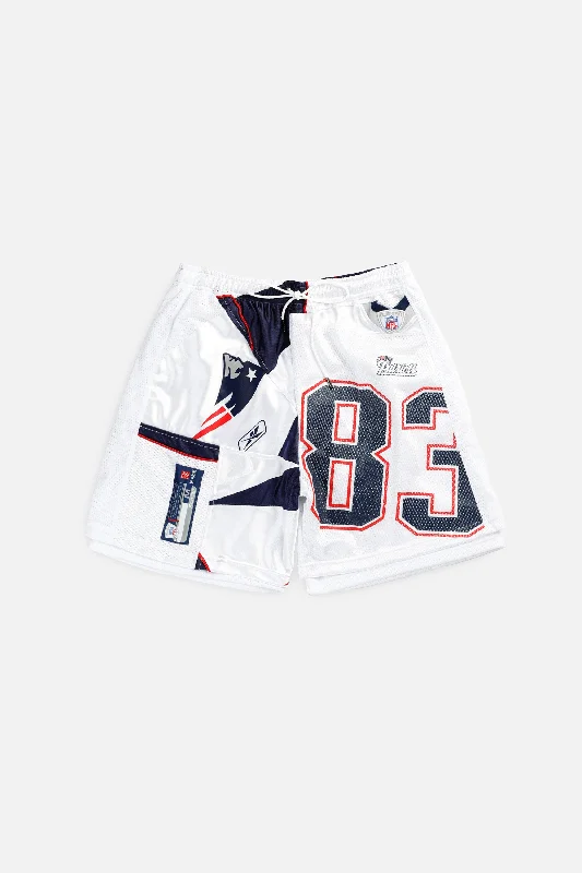 Unisex Rework New England Patriots NFL Jersey Shorts - L Affordable Jersey Tee