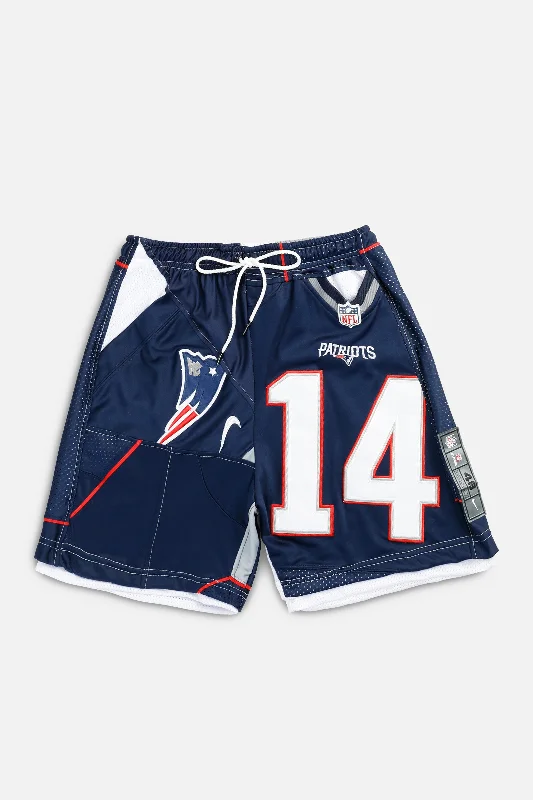 Unisex Rework New England Patriots NFL Jersey Shorts - S Hemp Jersey Tee