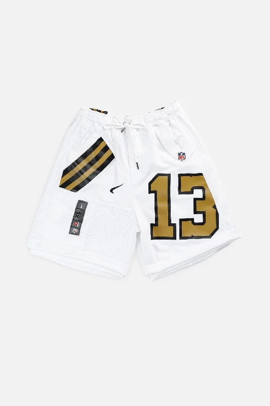 Unisex Rework New Orleans Saints NFL Jersey Shorts - XS Sky Blue Jersey Tee