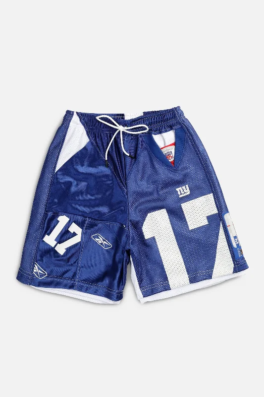 Unisex Rework NY Giants NFL Jersey Shorts - S Sustainable Jersey Tee