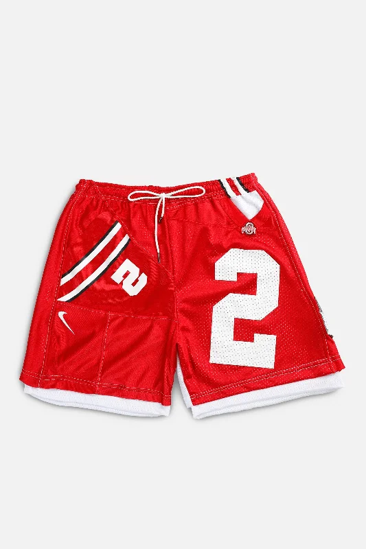 Unisex Rework Ohio State Football Jersey Shorts - XL Affordable Jersey Tee