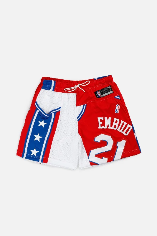 Unisex Rework Philadelphia 76ers NBA Jersey Shorts - L Dark Color Jersey Shirt