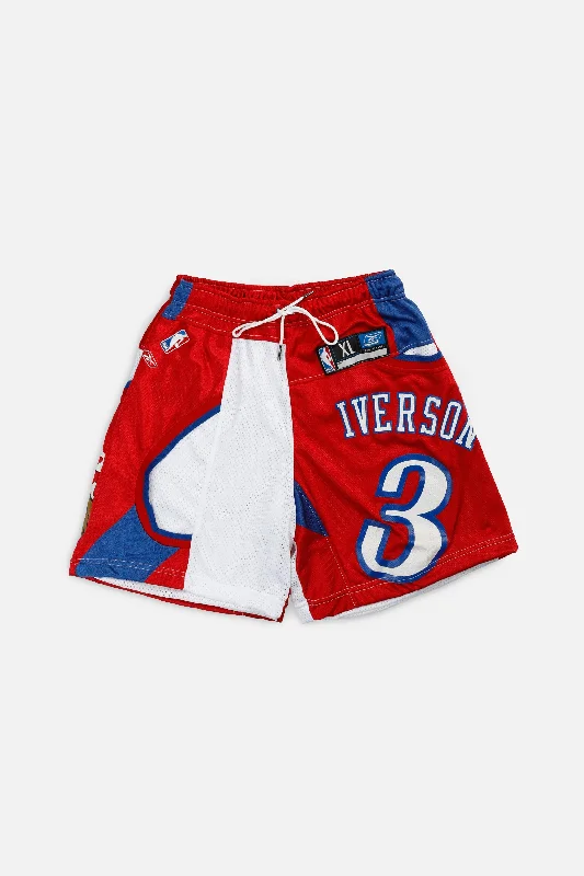 Unisex Rework Philadelphia 76ers NBA Jersey Shorts - M Bright Color Jersey Top