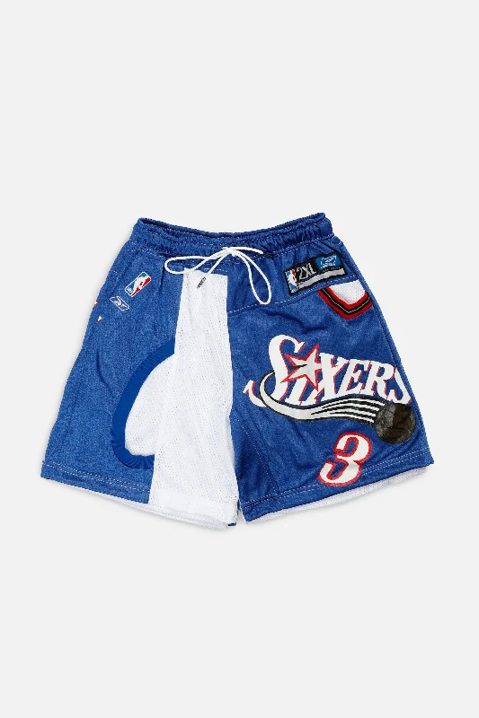 Unisex Rework Philadelphia 76ers NBA Jersey Shorts - S Emerald Green Jersey Tee