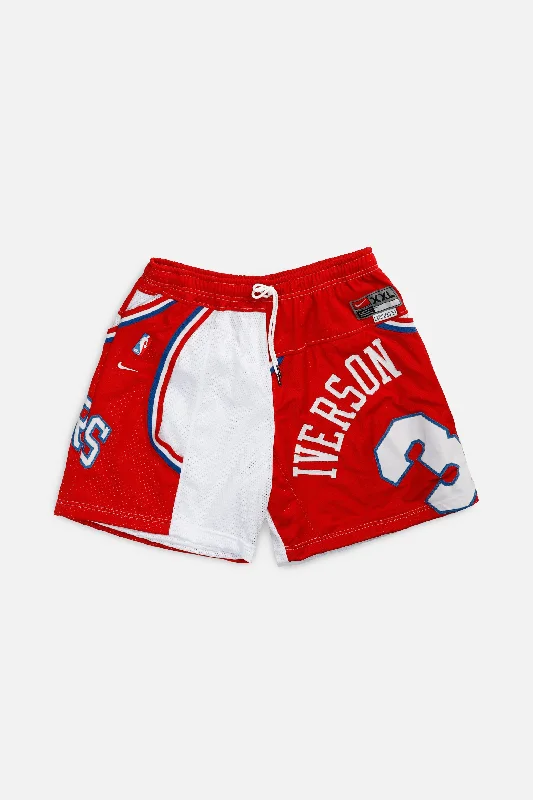 Unisex Rework Philadelphia 76ers NBA Jersey Shorts - XL Pastel Jersey Tee