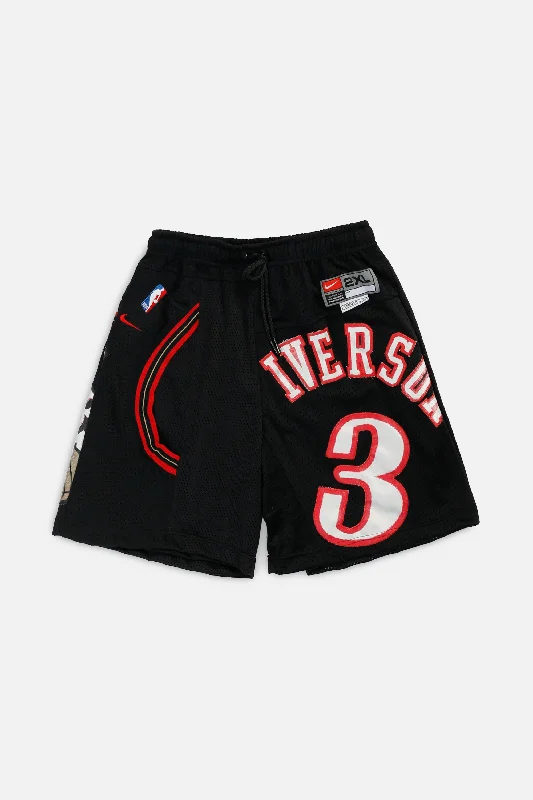 Unisex Rework Philadelphia 76ers NBA Jersey Shorts - XS Royal Blue Jersey Shirt