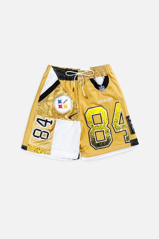 Unisex Rework Pittsburgh Steelers NFL Jersey Shorts - M Luxury Jersey Tee