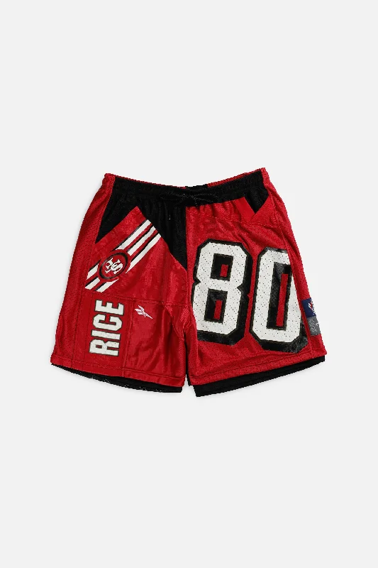Unisex Rework San Francisco 49ers NFL Jersey Shorts - XL Cream Jersey Tee