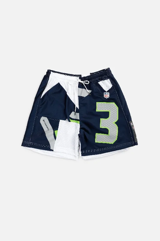 Unisex Rework Seattle Seahawks NFL Jersey Shorts - L Festive Jersey Tee