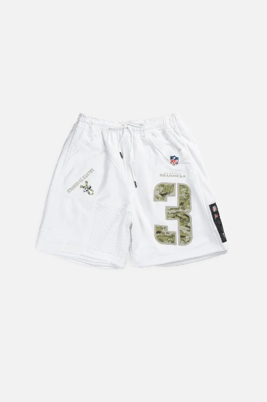 Unisex Rework Seattle Seahawks NFL Jersey Shorts - M Sophisticated Jersey Tee