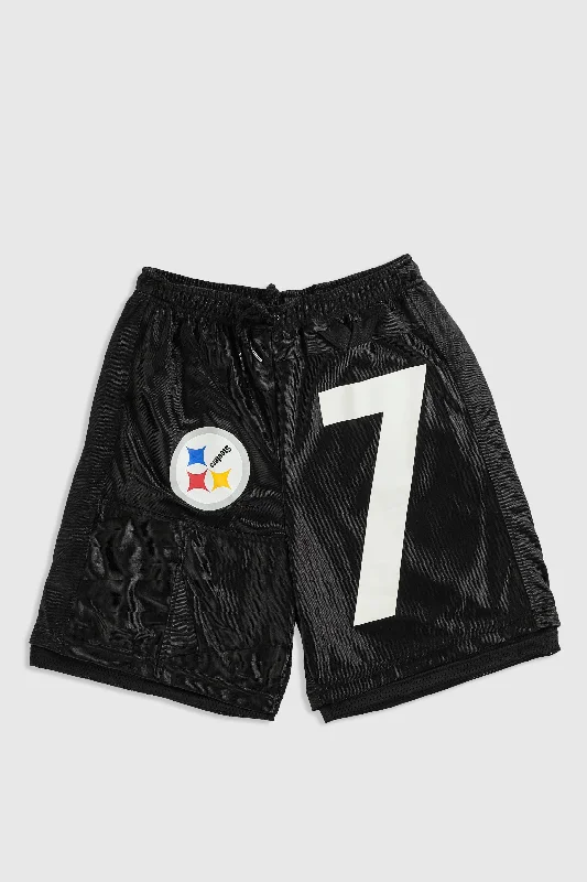Unisex Rework Steelers NFL Jersey Shorts - Women-S, Men-XS Fashion Jersey Blouse