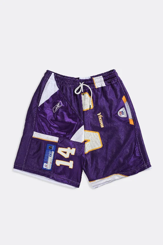 Unisex Rework Vikings NFL Jersey Shorts - Women-M, Men-S Lightweight Jersey Top