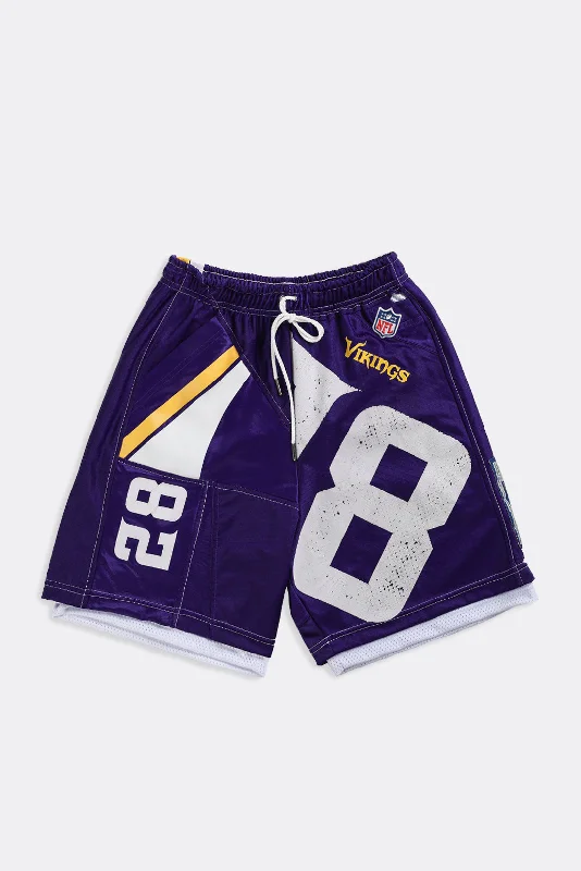 Unisex Rework Vikings NFL Jersey Shorts - Women-XS, Men-XXS Premium Jersey Tee