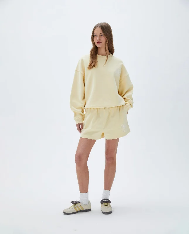 Vacation Cotton Jersey Shorts - Butter Yellow Festive Jersey Tee