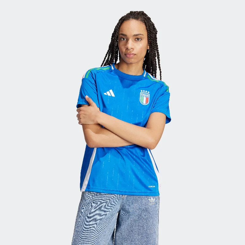 Women's adidas Italy 24 Home Jersey Geometric Jersey Top