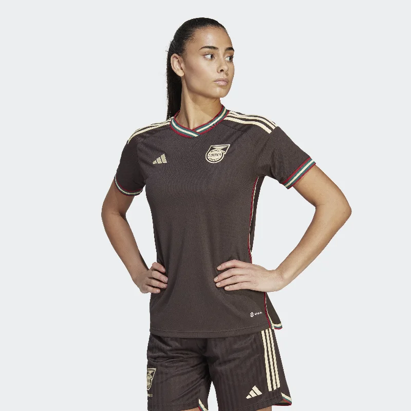 Women's adidas Jamaica 23 Away Jersey Jet Black Jersey Tee