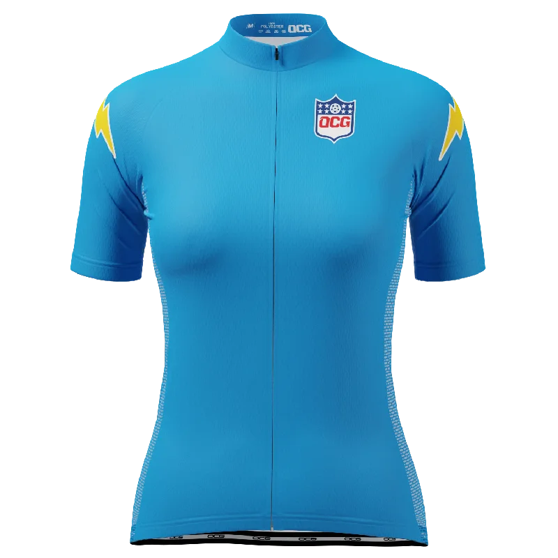 Women's Charger Football Short Sleeve Cycling Jersey Branded Jersey Tee