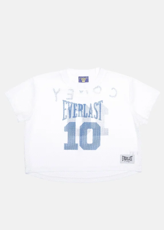 x Everlast Athletic Mesh Jersey Polo Neck Jersey Top